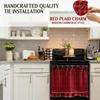 Creative Plaid Oven Skirt Handmade Stove Apron Curtain Cover Home Decoration Tie Decorative Skirt Kitchen Accessories
