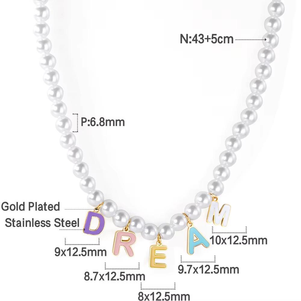 Women's Fashion Geometric Jewelry Light Luxury Multiple Styles Stainless Steel Pearl Pendant Choker Necklace