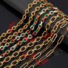 No Fade 1Meter Stainless Steel Gold Plated Embossed Link Chains DIY Women Men Necklaces Bracelets Jewelry Making Bags Chain Bulk