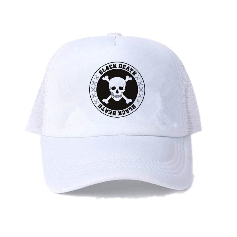 Der schwarze Tod-Sommerhut, mittelalterliches Leben, Überleben, Spiel, Hüte, Kappe, Unisex, gefallener Schädel, Trucker-Kappe, grausame Krankheit, Baseballkappe, YY462