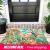 Pokemon Snorlax and Friends Tropical Beach Party Print Doormat Anti-slip Absorbent Floor Mat for Home Entrance Bedroom Living Ro