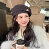 Solid Color Love Beret Thick Octagonal Cap Vintage Painter Hat  Girls