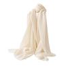 100% Sheep Wool Scarf Season Elegant Solid Color Scarf Soft Premium Wool Scarf Women
