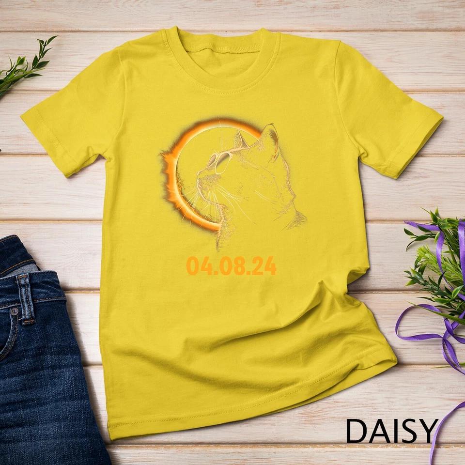 Solar Eclipse Cat Solar Eclipse Glasses Cat Funny T-Shirt Unisex T-shirt 4 2XL