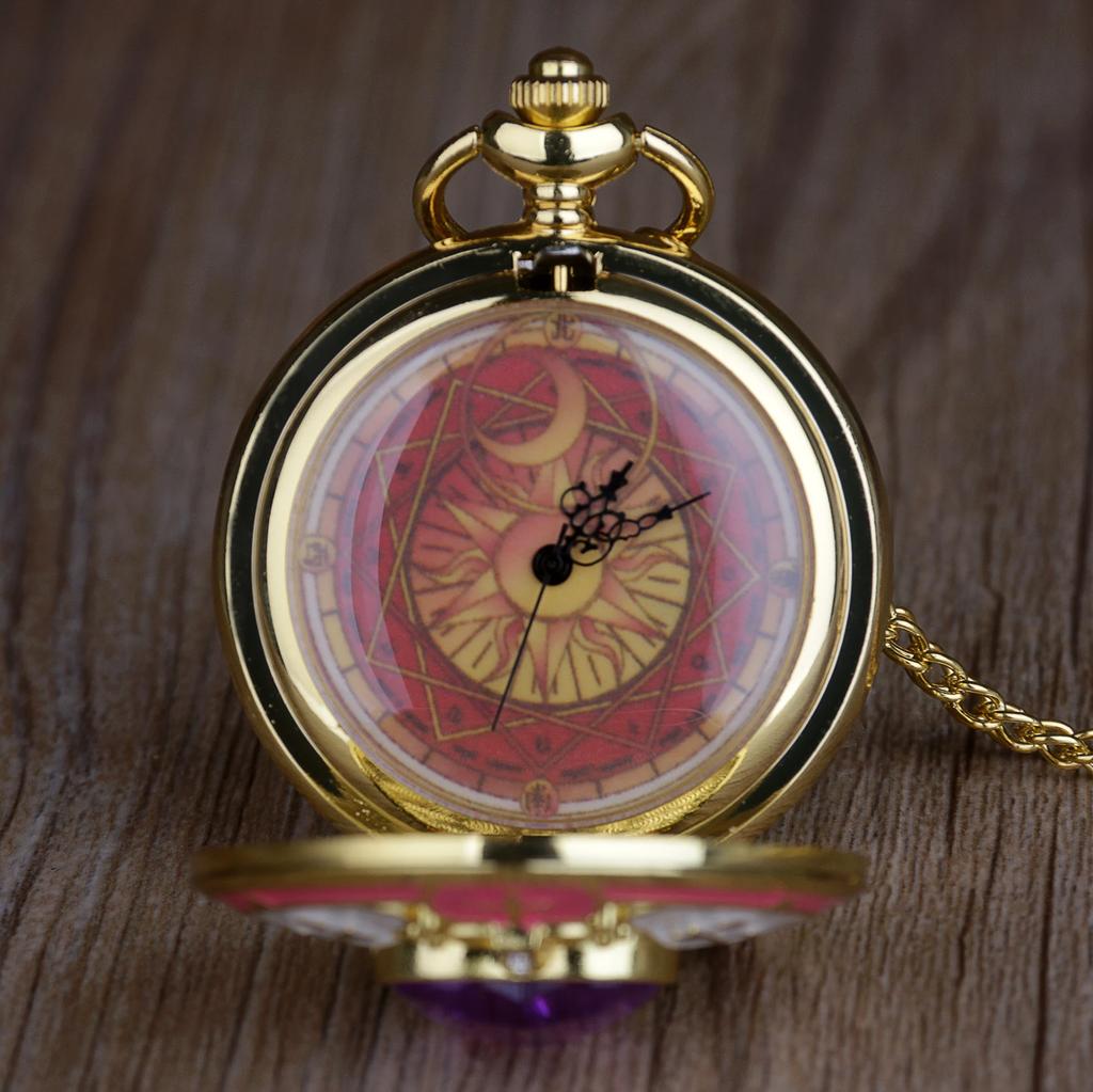 10pcs/lot Wholesale Fashion Design Movie Theme Quartz Pocket Watch with Chain Men Women Kids Necklace Pendant Clock Watch Gifts