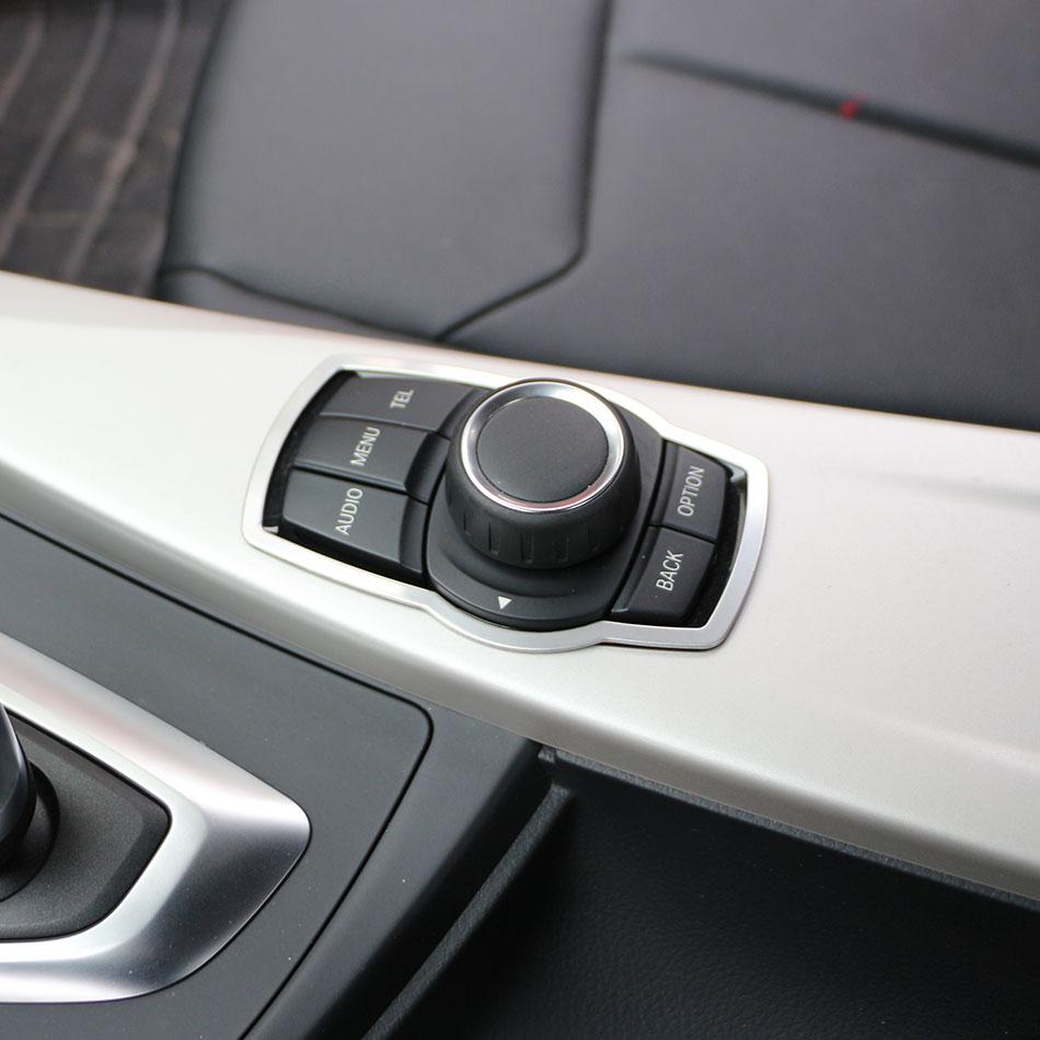 Aluminum Alloy Car Multimedia Panel Button Trim Cover for BMW 1 3 5 7 Series X1 X3 X5 X6 Interior Decorative Accessories