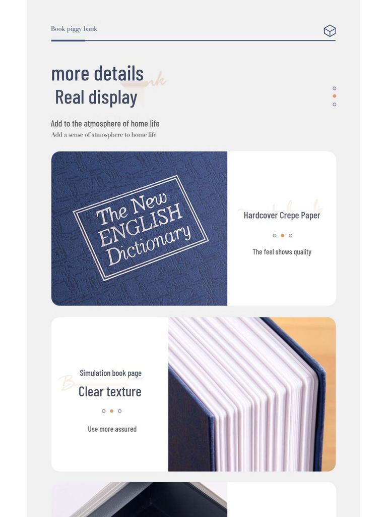 Book Piggy Bank Cabinet: Secure Password Safe for Kids 2025