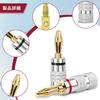 Banana Plug Speaker Cable Speaker Aluminum Pure Copper Easy Solderless Speaker Cable Audio Red Connectors, Terminals, Housing, Plated, Installation,
