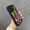Colorful Heart Oil Painting Case for iPhone 16 E 15 14 13 12 Mini 11 Pro Max XS X 8 7 Plus SE Liquid Soft Silicone Back Cover