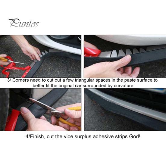 High-quality Car Bumper Strip Front Lip Spoiler Universal Flexible EPDM Material Durable Easy Installation Aggressive Sports Look Premium Workmanship