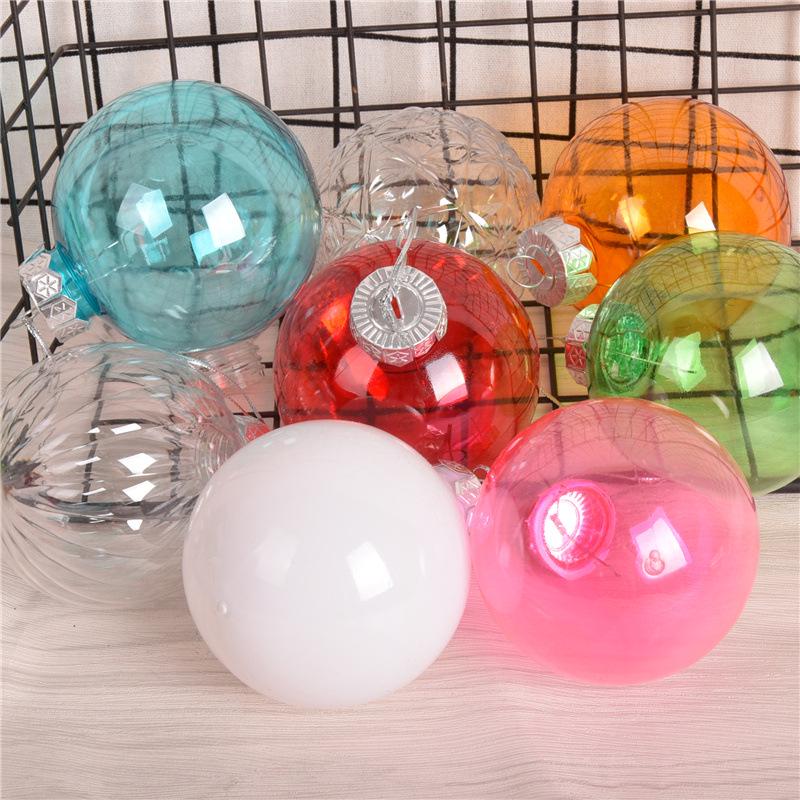 Acrylic Feather Transparent Christmas Ornament Ball