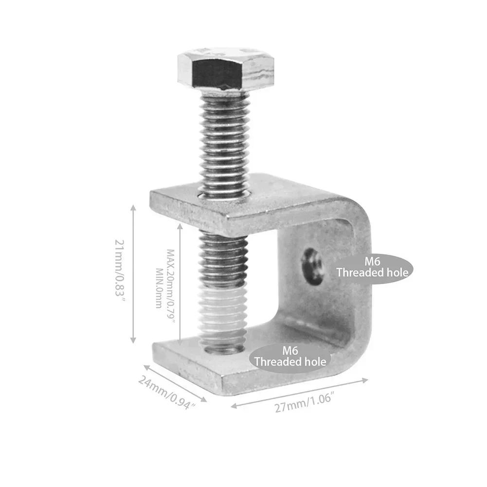 1/2/4 buc cleme din oțel inoxidabil C cleme maxilare Tiger clemă de montare clemă de birou mică rezistentă pentru prelucrarea lemnului reglabilă fixă ​​suport clemă