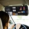 Car Visor Storage Board Easy Install Non-Slip Panel Car Sunglass Holder Visor Organizer For Cards Driving License Pen Key