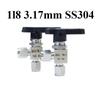 3 4 6 8 10 12 14 16 mm 1/8" 1/4" 1/2" Tube OD Compression Union 304 316 Stainless Steel Elbow Ball Valve Water Gas Fuel