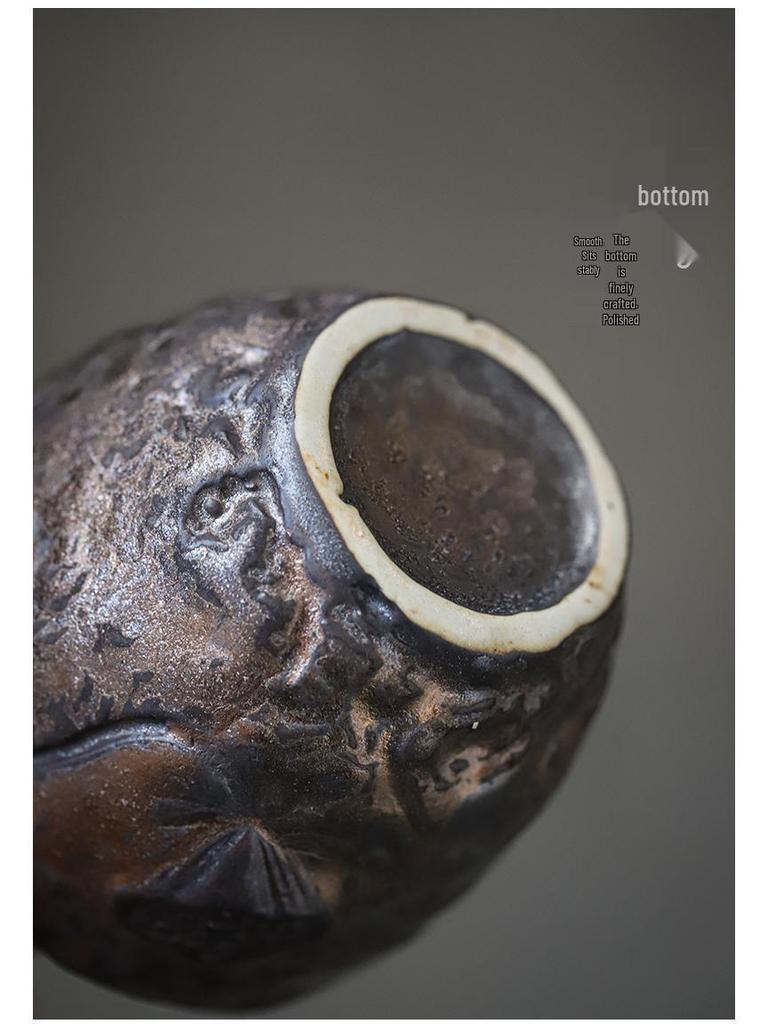 Jianying Gilded Ceramic Master Teacup - Large Kung Fu Tasting Cup