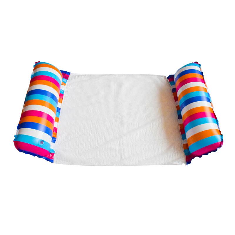 New Inflatable Floating Row Outdoor Foldable Backrest Clip Net Floating Bed Water Inflatable Supplies Deck Chair Floating Bed