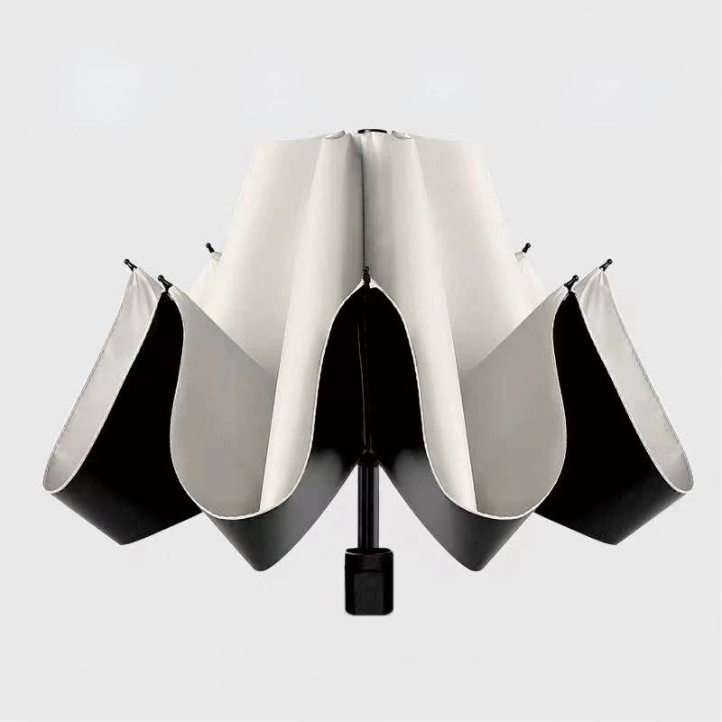 

4Pcs Folding 8-bone Automatic Umbrella Men Large Double Women Rain and Shine Dual-use Sunscreen Sunscreen UV Solar Umbrella