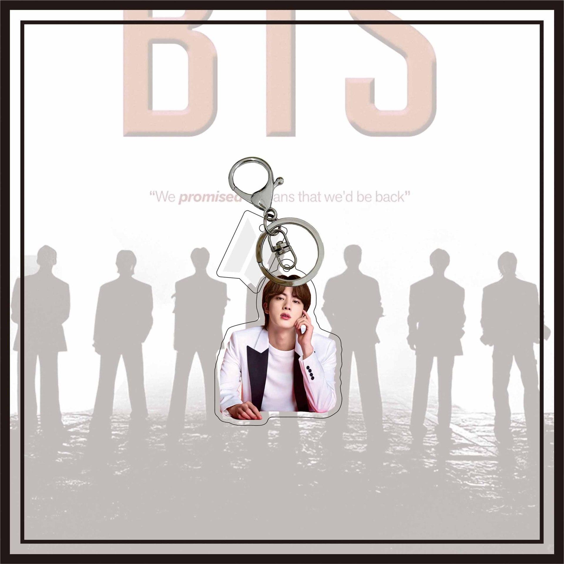 

Акриловый брелок BTS в белом костюме, Фото-брелок Bangtan Boys, Шарм для сумки и коллекционный предмет для фанатов K-pop ARMY(Джин / РМ / Шуга / Чимин / Ви / Джей-Хоуп / Чонгук) JIN