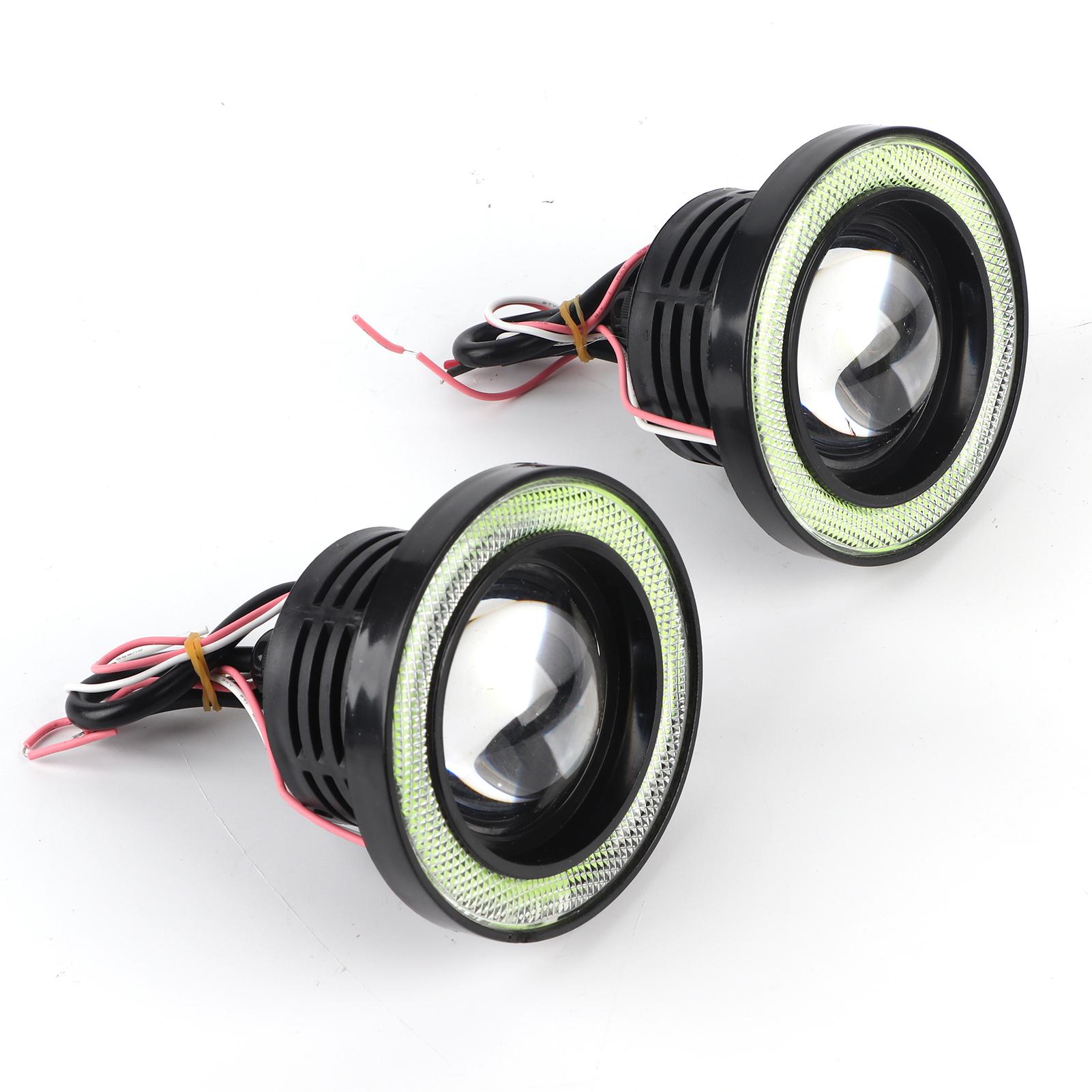 

30W Waterproof LED Fog Lamp Green Aperture COB Daytime Running Light Car Modification Parts89mm