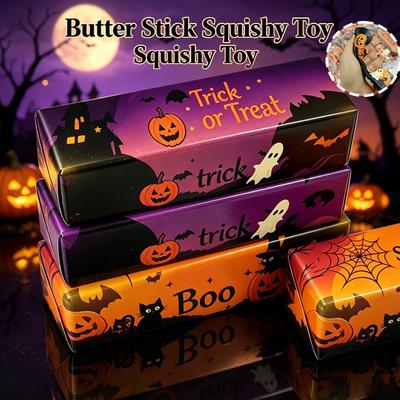 Bastoncino di Burro Profumato Giocattolo Antistress da Spremere Rilascio Lento Halloween Soddisfa Asmr Allunga Rilascia l'Umore Adulti Regalo Portatile
