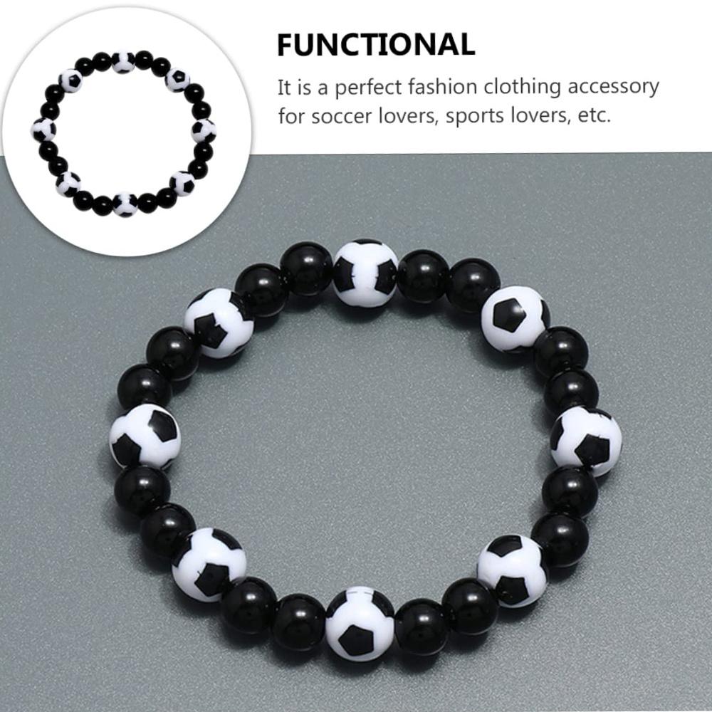Football Bracelets Soccer Football Beaded Bracelet Adjustable Beads Bangle Wrap Kids Men Sport Friendship Jewelry Gift