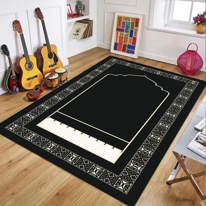 Premium Islamic Prayer Rug Set Mosque Print NonSlip Floor Mats for Living Room Bedroom Prayer Room Muslim Home Decor