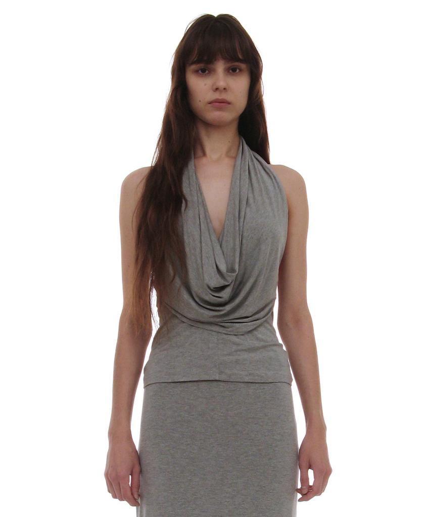 PARTIMENTO WOMEN Pwc Cowl Halterneck Top_9 Colors (Type A)