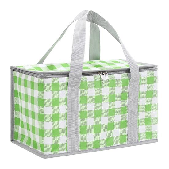 Insulated Picnic Bag, Foldable Thermal Lunch Basket for Outdoor, Heavy Duty Aluminum Foil Cooler for Food, Picnic Camping Accessory