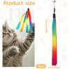 5 Pcs Cat Ribbon Toy, Cat Toy Wand Replacement Interactive Kitten Rainbow Toys Wand, Portable Cats Teaser Wands, Kitten Ribbon Refill Attachment Toys
