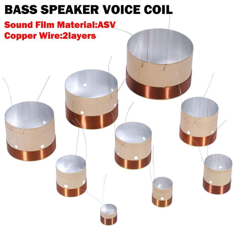 Voice Coil Replacement 20.5mm~99.5mm Bass Voice Coil 2 Layers White Aluminum Bass Speaker Voice Coil Aluminum Voice Coil