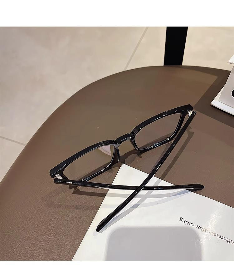 Unisex Übergroße Quadratische Brille mit Dickem Rahmen – 16cm, Geeignet für Gläser oder Myopie-Brillen