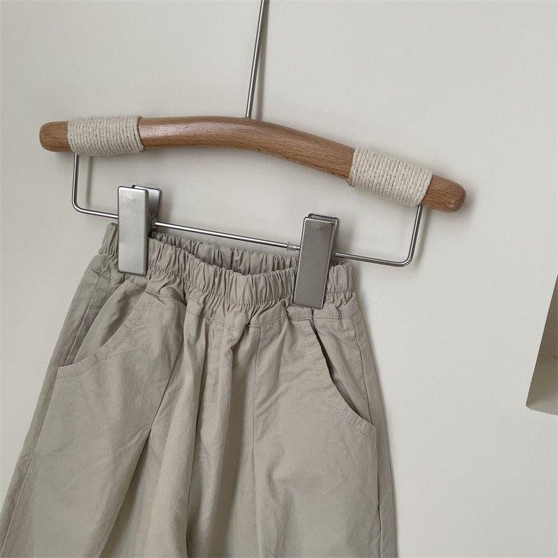 Korean Style Girls' Lace Patchwork Wide Leg Trousers, Spring Fashion, Versatile Straight Leg Pants