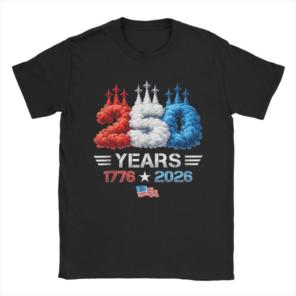 Oversized TShirt Summer 250 Years of We The People Freedom 1776 2026 Novelty T Shirts Cotton Tee Shirt Short Sleeve Top Tees