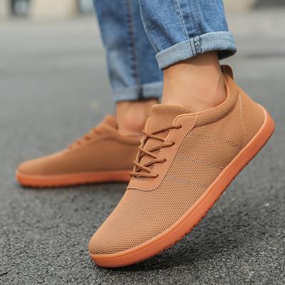 Sapatos Planos de Caminhada de Malha Respirável Antiderrapantes Tênis Casuais Bico Largo Treino de Ginásio Sapatos Esportivos Sapatos de Viagem para Corrida