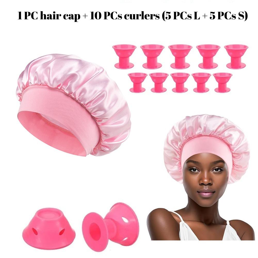 

11Pcs Heatless Curling Headband Set No Heat Lazy Hair Rollers for Women Sleeping Soft Headband Overnight Curls Hair Styling Tool