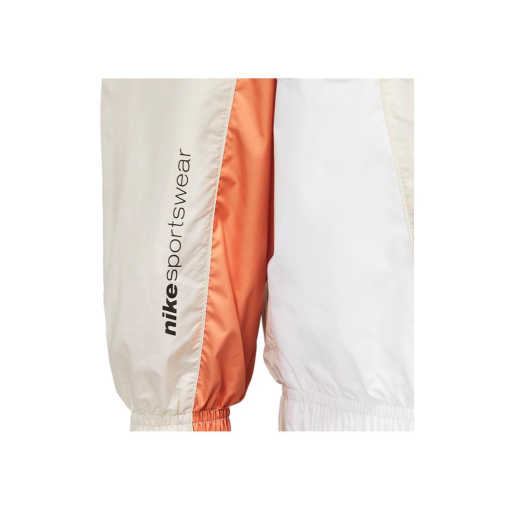 Nike Logo Patchwork Loose Stand Collar Windbreaker Men Jacket Multicolor Light-Bone CU6390-072