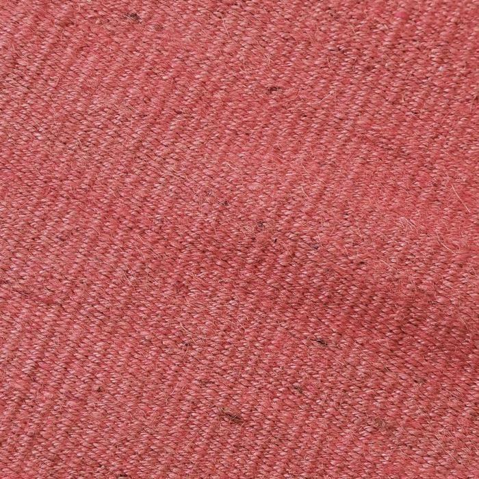 Tapis en jute et coton avec franges terra cotta 120x170