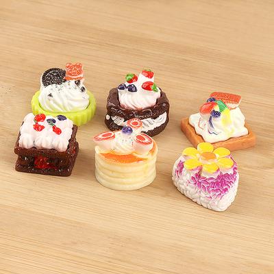 Cream Glue Accessories Simulated Chocolate Cream Cake Keychain Pendant Diy Handmade Materials