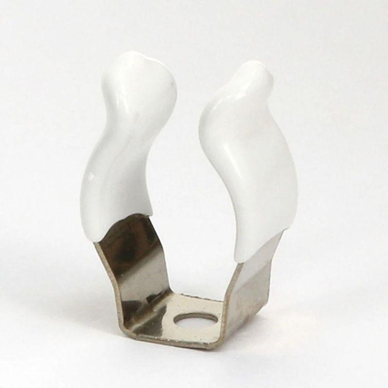 5Pcs Fixing Clips Spring Terry Clip Clamp Holders With Rubber Protection Lamp Tube Clip T3/T4/T5/T6/T7/T8/T9/T10 Base Tool