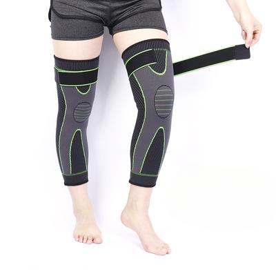 Sports Knee Pads: Winter Thickened Warmth, Sports Cycling, Extended Full Leg Knee Pads, Knitted Straps, Compression Knee Pads