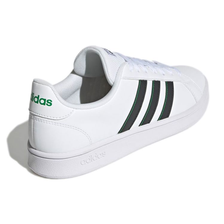 Adidas Grand Court Base, alb, verde carbon, pantofi sport pentru bărbați, nor-alb GW5612