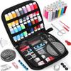 172/128/67/27pcs/set Sewing Kit with Threads Needles Scissors Tape Measure Buttons Storage Bag Portable Travel Sewing Box Tools