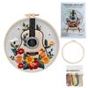 1 Set Gitarren-Stickmaterial-Set für DIY-Kreuzstich, einschließlich Werkzeuge und Stichanleitungen, geeignet für Anfänger. Stickstoff-Stoffmaterial-Set