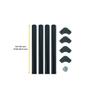 Emuca 4er-Set Tischbeine, Durchmesser 60mm, H 710mm, Stahl, schwarz lackiert