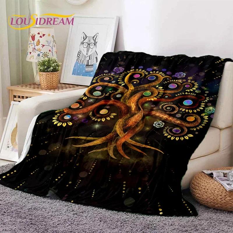 Tree of Life Nature Viking Yggdrasil Norse Soft Flannel Blankets,Throw Blanket Comfortable Blanket for Picnic Beds Home Bedroom