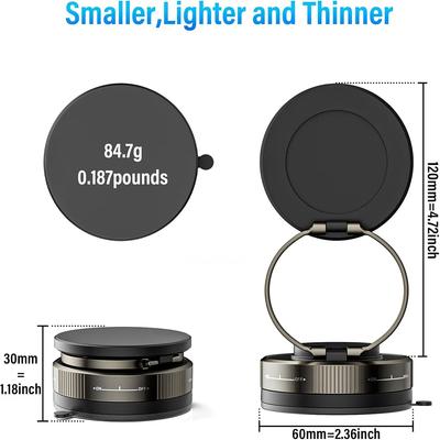2026 New Vacuum Magnetic Car Phone Holder - 360° Rotatable Suction Cup Mount with Strong Magnet Compatible with MagSafe & All