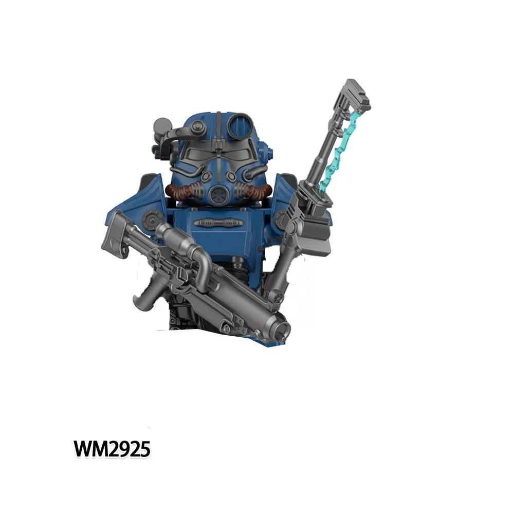 WM2924 Mechs Soldiers Bricks machine gun MOC Puzzle Mini Action Figures Compatible Building Blocks Toys Children Birthday Gifts