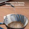 Heat Resistant Ceramic Drip Coffee Filter Handcrafted Blue Glazed Sophisticated Designs For Home Brewing
