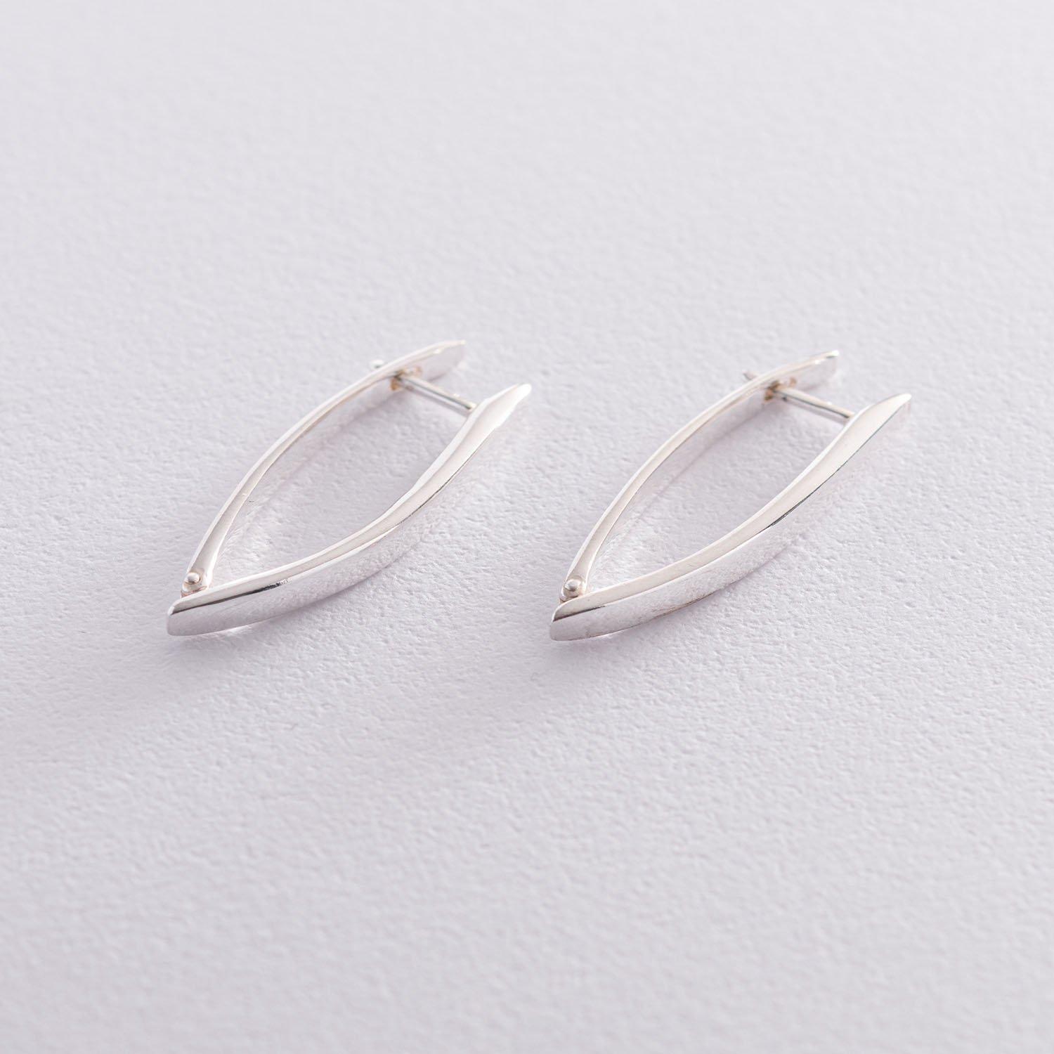 

Срібні сережки Мінімалізм Oniks срібний