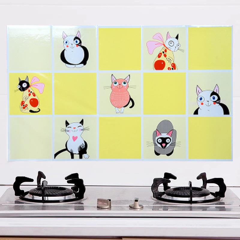 

Самоклеящаяся маслостойкая наклейка, кухонная термостойкая наклейка для стены из керамической плитки, маслостойкая водонепроницаемая наклейка для плиты, маслостойкая бумага, 1